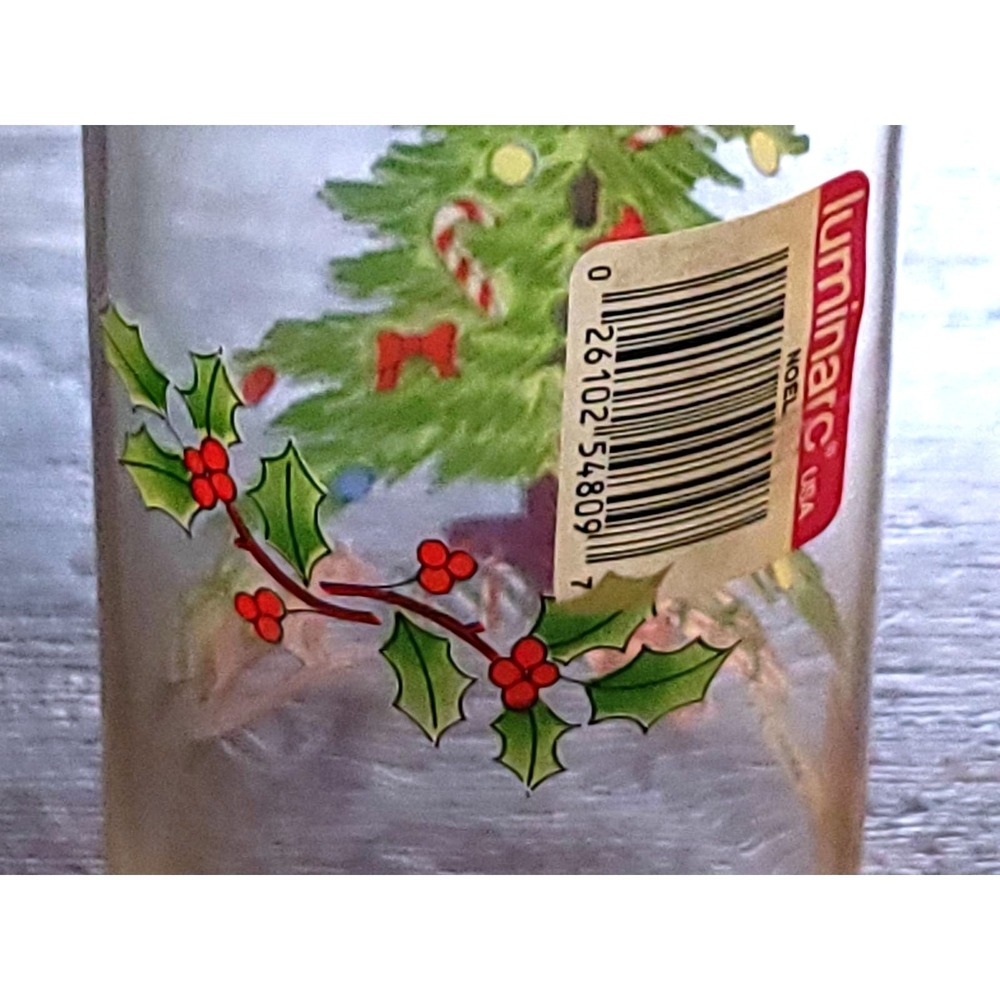 12 NEW Luminarc Noel Christmas Tree Glasses Vintage 16oz Cooler Tumblers Holiday - Picture 6 of 8